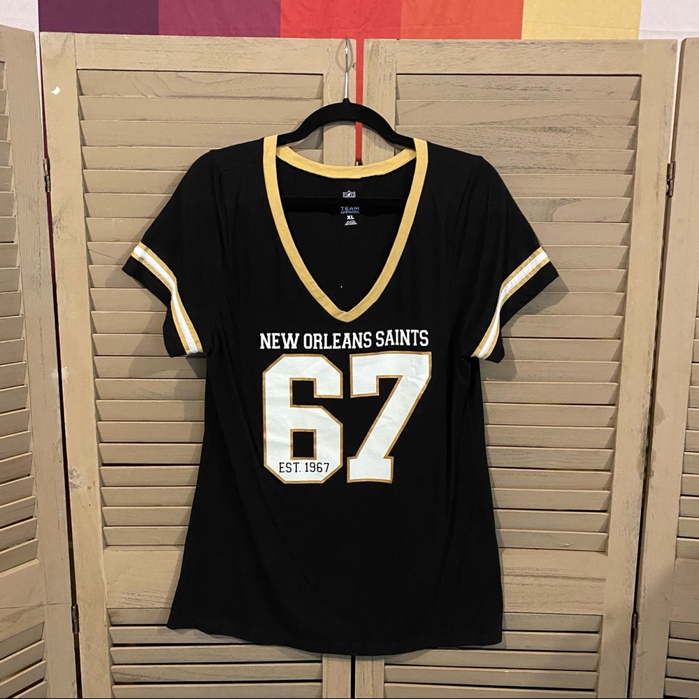 NFL Team Apparel Women’s XL New Orleans Saints’s “No. 67 Est. 1967” Shirt